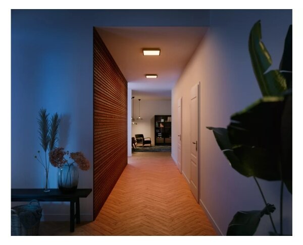 Philips - димируемо таванно осветително тяло Hue AURELLE LED/19W/230V 30x30 cm черно