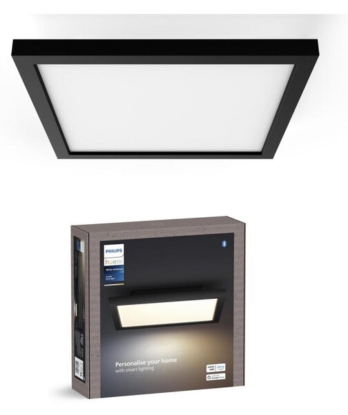 Philips - димируемо таванно осветително тяло Hue AURELLE LED/19W/230V 30x30 cm черно