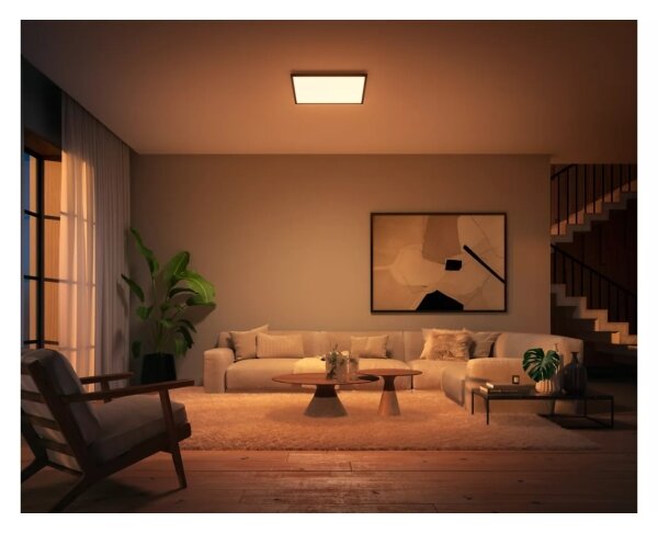 Philips - LED димируемо таванно осветително тяло Hue AURELLE LED/39W/230V 60x60 cm черно