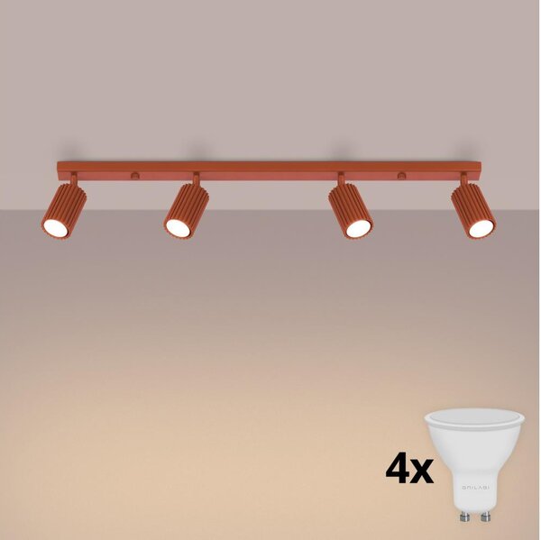 Brilagi - LED точково осветително тяло CRESTO 4xGU10/10W/230V червено
