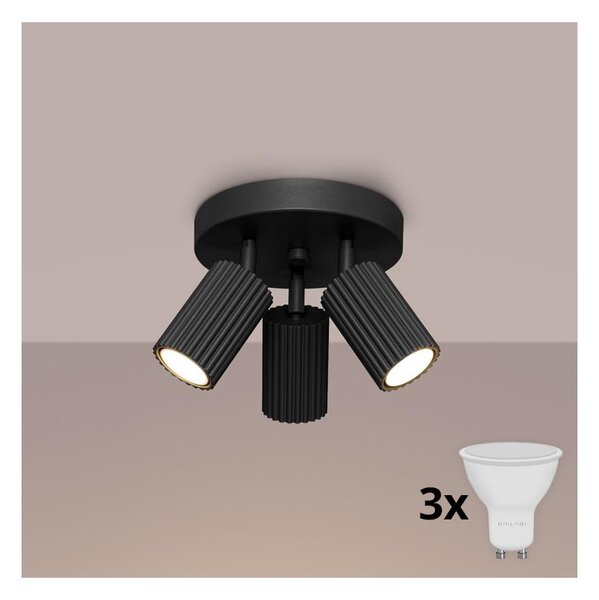 Brilagi - LED точково осветително тяло CRESTO 3xGU10/10W/230V черно