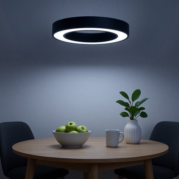 LED полилей на кабел UNION LED/40W/230V 3000/4000/6500K pr. 40 cm черен