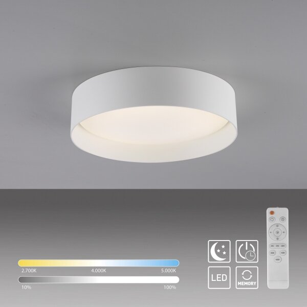 Schöner Wohnen 14593-16 - димируемо LED таванно осветително тяло TAVOLI LED/10W/230V бяло + дистанционно управление