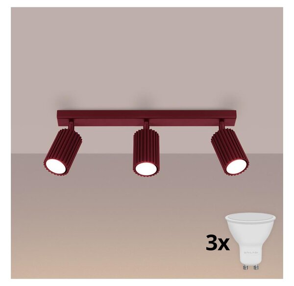 Brilagi - LED точково осветително тяло CRESTO 3xGU10/10W/230V бордо