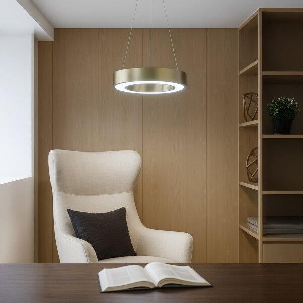 LED полилей на кабел UNION LED/40W/230V 3000/4000/6500K Ø 40 см златист