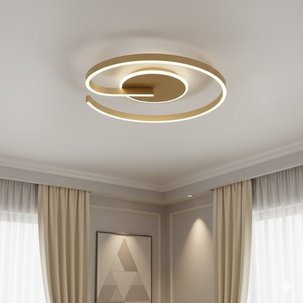 LED таванно осветително тяло LORENZO LED/22W/230V Ø 50 см, златно