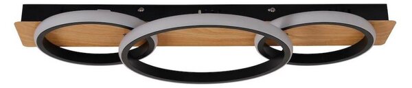 LED таванно осветително тяло ROWENA LED/18W/230V черно/кафяво