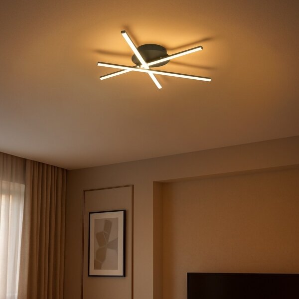 LED таванно осветително тяло STICK LED/12W/230V черно