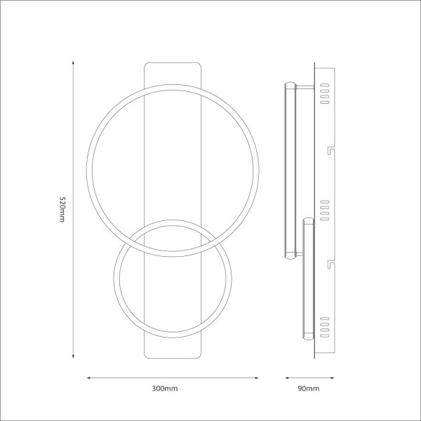 LED таванно осветително тяло ROWENA LED/14W/230V черно/кафяво