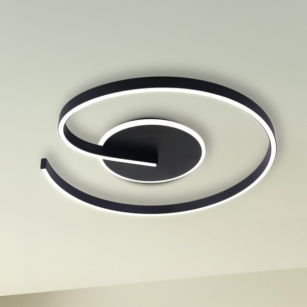 LED таванна лампа LORENZO LED/22W/230V Ø 50 см, черна