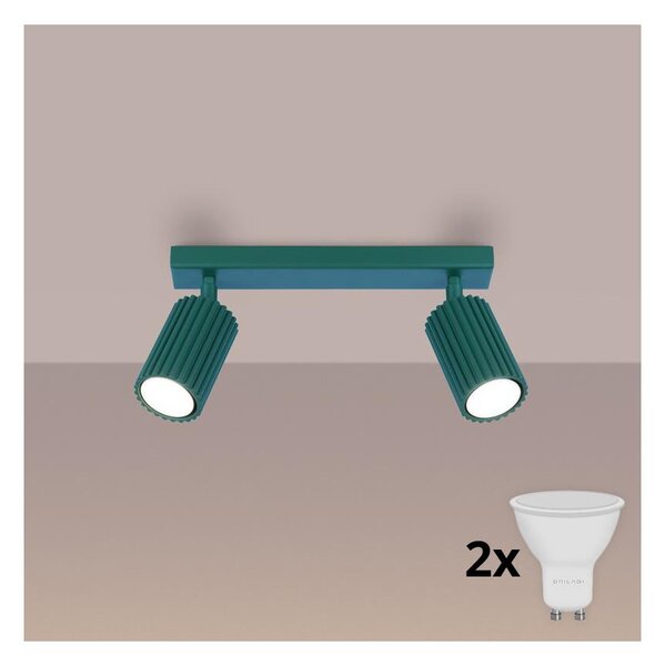 BRILAGI - LED точково осветително тяло CRESTO 2xGU10/10W/230V тюркоазено