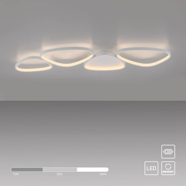 Schöner Wohnen 14039-16 - димируемо LED таванно осветително тяло PEBBLES LED/35,5W/230V бяло