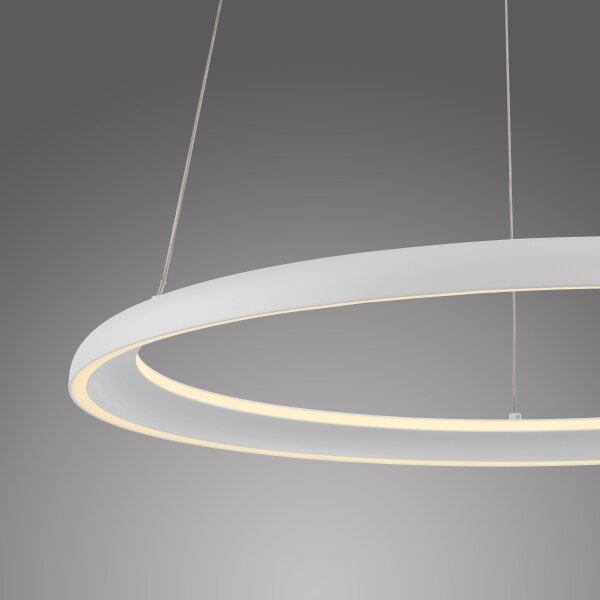 Schöner Wohnen 15570-16-LED Висяща лампа QUILLO на кабел, димируема LED/36W/230V, Ø60 см, бяла