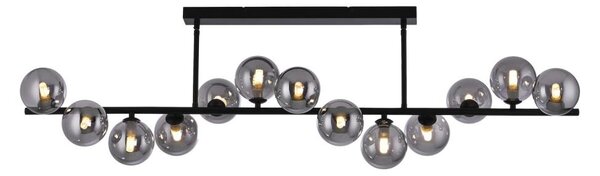 Schöner Wohnen 14505-18 - LED полилей, монтиран на тръба DUBAI 13xG9/3W/230V черен/опушен