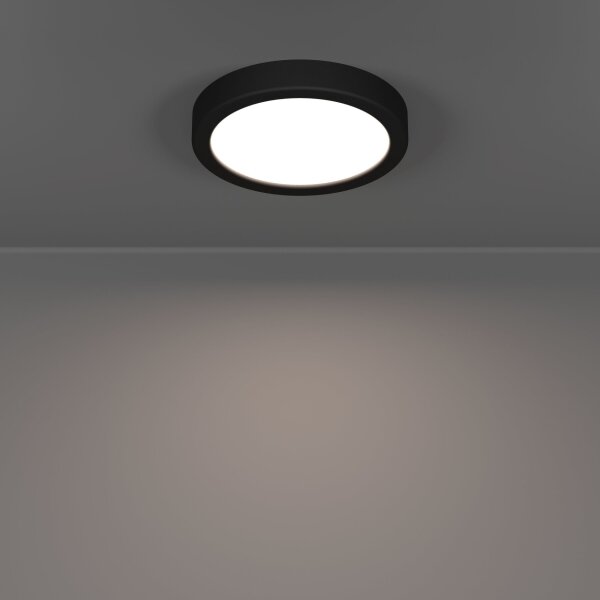 Eglo 901324 - LED таванно осветително тяло за баня FUEVA LED/7,5W/230V Ø16,6cm IP44 черно