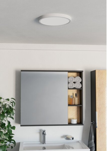 Eglo 901334 - LED таванно осветително тяло за баня FUEVA LED/14,2W/230V пр.27,8см IP44 бяло