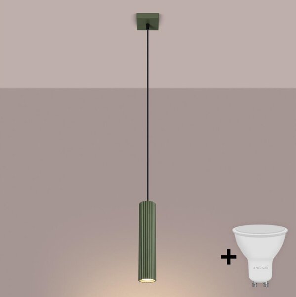 BRILAGI - LED полилей на кабел CRESTO 1xGU10/10W/230V зелен