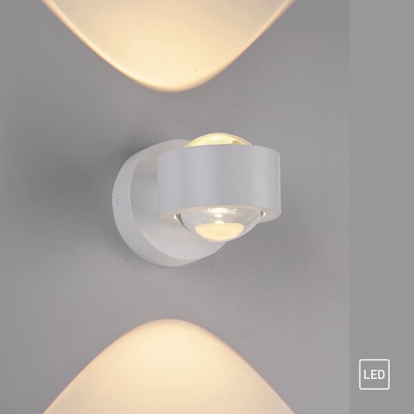 Schöner Wohnen 19331-16 - LED стенен аплик CHIA 2xLED/2W/230V бял