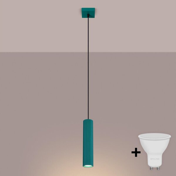 Brilagi - LED полилей на кабел CRESTO 1xGU10/10W/230V тюркоазен