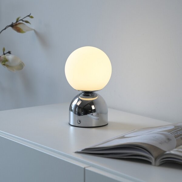 Schöner Wohnen 19218-17 - димируема LED настолна лампа RUDI LED/1,2W/5V лъскав хром