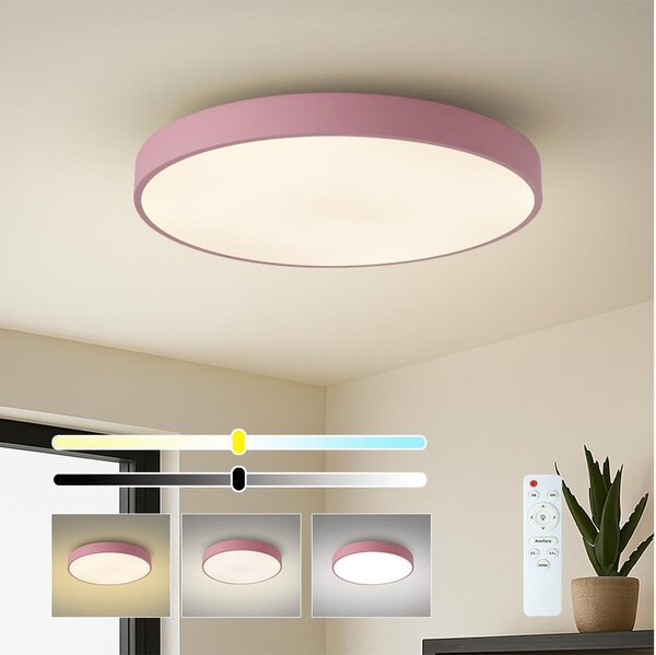 Brilagi - LED димируемо таванно осветително тяло POOL LED/60W/230V 3000-6000K 60 cm розово+ДУ