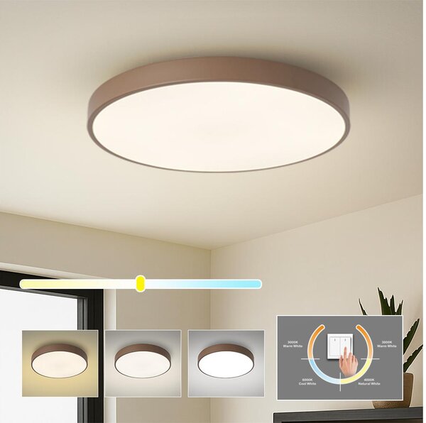 Brilagi - LED таванно осветително тяло POOL, 60 W, 230 V, 3000/4000/6000 K, 60 см, кафяво