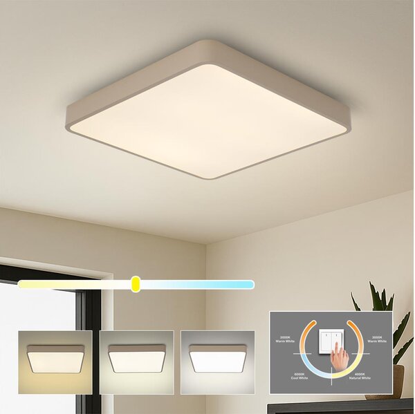 Brilagi - LED таванна плафониера POOL LED/48W/230V 3000/4000/6000K 50x50 см бежова