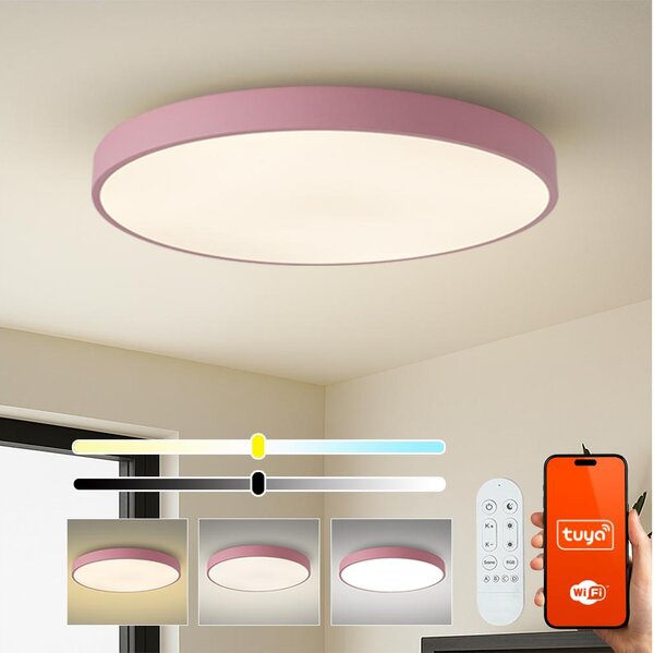 Brilagi-LED Димируемо осветително тяло POOL SMART LED/128W/230V 100 см Wi-Fi Tuya+дистанционно управление розово