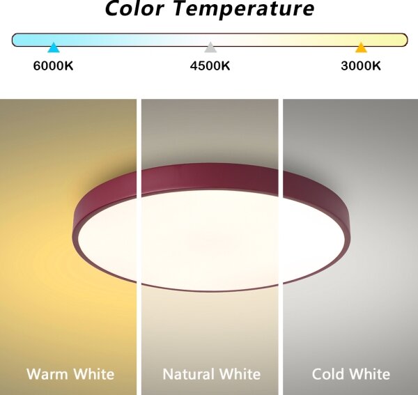 Brilagi-LED димируем таванен LED плафон POOL LED/60W/230V 3000-6000K 50 см бордо+ДУ