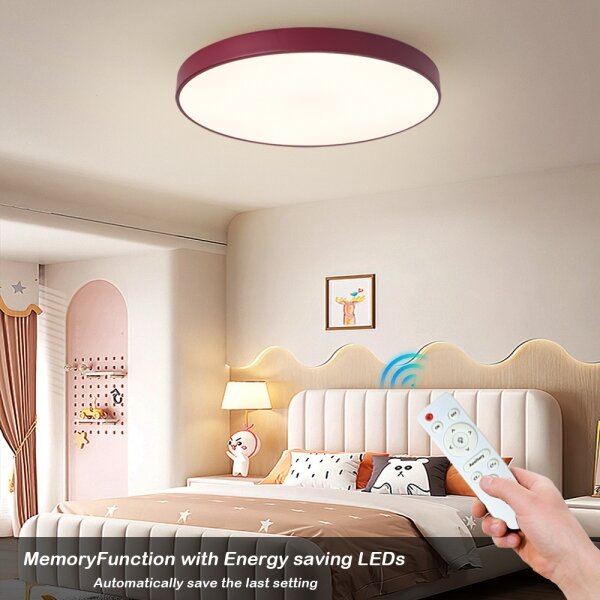 Brilagi-LED Димируем таванен плафон POOL LED/60W/230V 3000-6000K 60 cm бордо + дистанционно управление