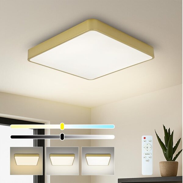 Brilagi-LED димируемо таванно осветително тяло POOL LED/36W/230V 3000-6000K 40x40 см златисто+ДУ