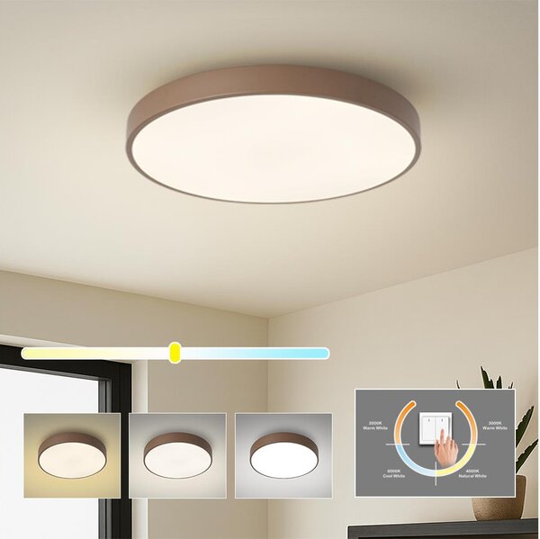 Brilagi - POOL LED таванно осветително тяло, 60W, 230V, 3000/4000/6000K, 50 cm, кафяво