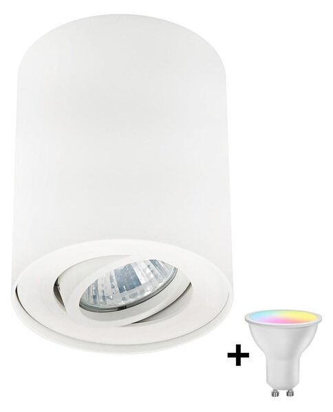 Zuma Line 20038-WH - димируемо LED RGBW точково осветително тяло RONDOO 1xGU10/4,8W/230V бяло+дистанционно управление
