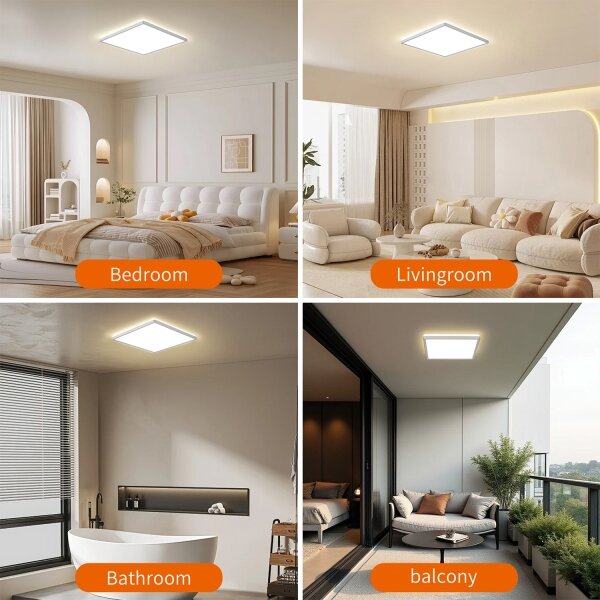 Brilagi - LED таванно осветително тяло за баня ULTRA SLIM LED/24W/230V 42x42 cm сребристо IP54