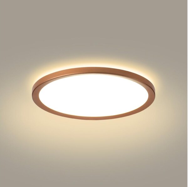 Brilagi - ултратънък LED плафон за баня, 12 W, 230 V, Ø 22,5 см, розово злато, IP54