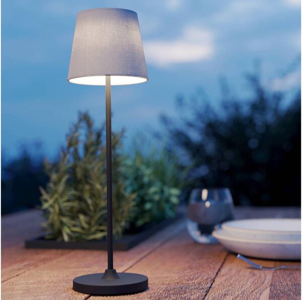 Eglo 75937 -LED димируема презареждаема настолна лампа LEONERO LED/3,8W/5V 2000mAh черна/кремава