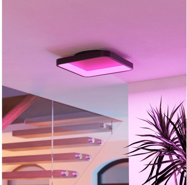 Eglo 901911 - LED RGBW димируема таванна лампа LORETELLO-Z LED/20 W/230 V 35x35 cm черна