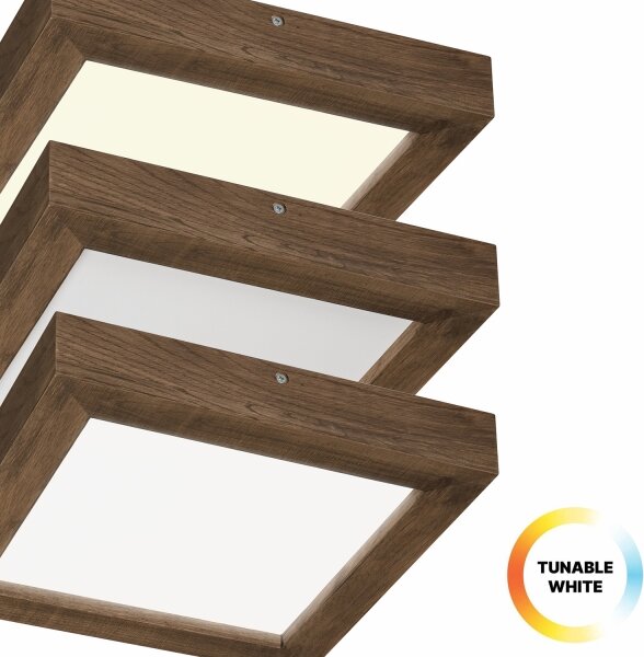Brilagi-LED Регулируемо осветително тяло WOODY FRAME LED/24W/230V дъб 30x30 IP44