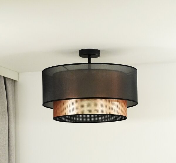 Duolla - Полилей за повърхностен монтаж COPPER SHINY 1xE27/15W/230V Ø 45 см кафяв/меден