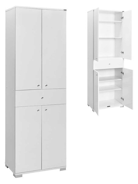 Diamond TopMebel двукрилен гардероб в бял гланц 60x38x187cm