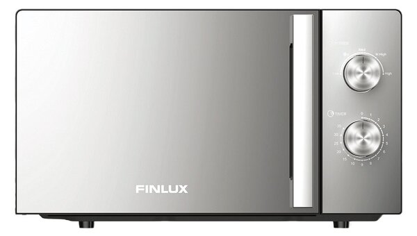 Микровълнова фурна Finlux FMO-2075GL, механично управление, 1150W, 20 л. обем, 5 степени на мощност, сребриста