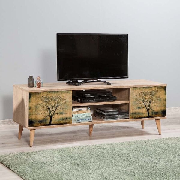 ТВ шкаф Soho TopMebel от меламин в цвят сонома 140x40x50cm