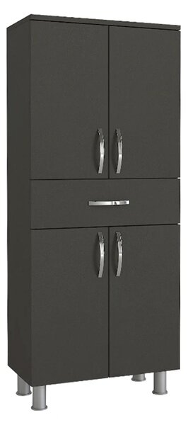 Многофункционален шкаф Montana TopMebel от меламин в антрацит цвят 59,4x31,5x140см