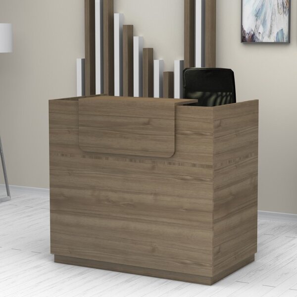 Lemmon TopMebel меламиново бюро за рецепция в цвят орех 120x70x110см