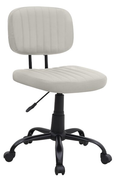 Офис стол Romano TopMebel от PU кожа в бял цвят 46x53x79/86cm