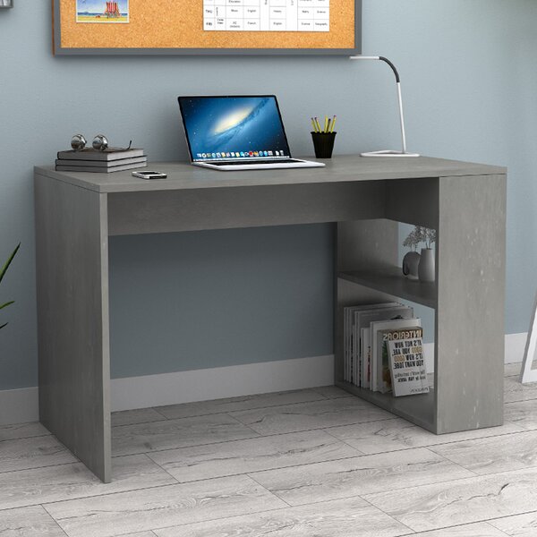 Офис бюро Mikro TopMebel от меламин в цвят бетонно сиво 120x60x75cm