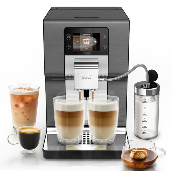 Кафеавтомат Krups EA879NE0, 1500W, 15 bar, 3 л. обем на резервоара за вода, система за термично блокиране, черен