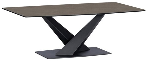 Холна маса Carmen PLOCK S X, 1200 x 700 x 420 mm, керамичен плот, прахово боядисана метална основа, бежова