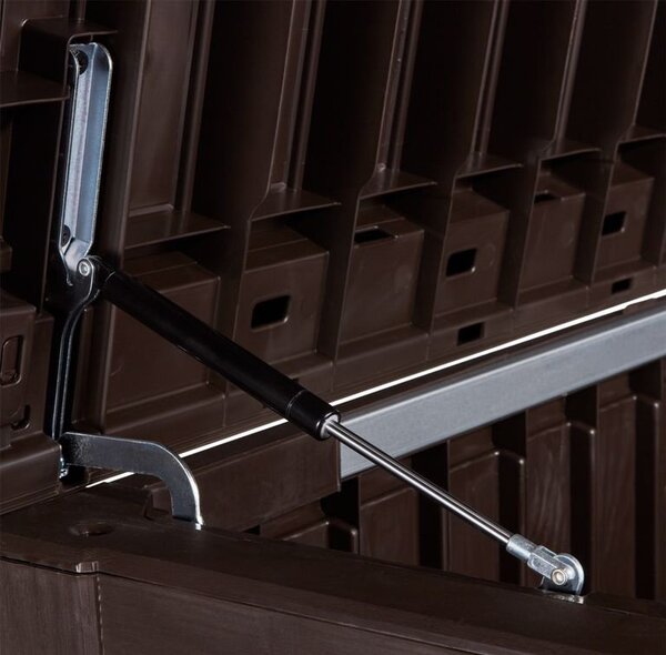 Кафява градинска кутия ROCKWOOD 570 L
