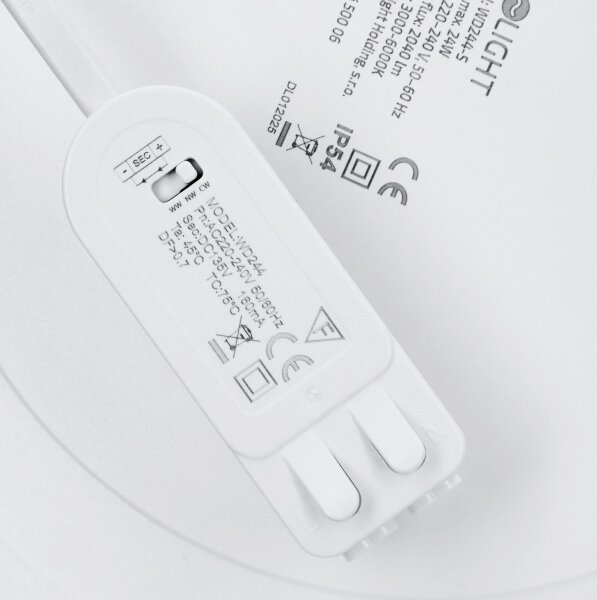 Solight WD244-S - LED панел 2 в 1 24W/230V 3000/4000/6000K Ø 30 cm IP54 сребрист